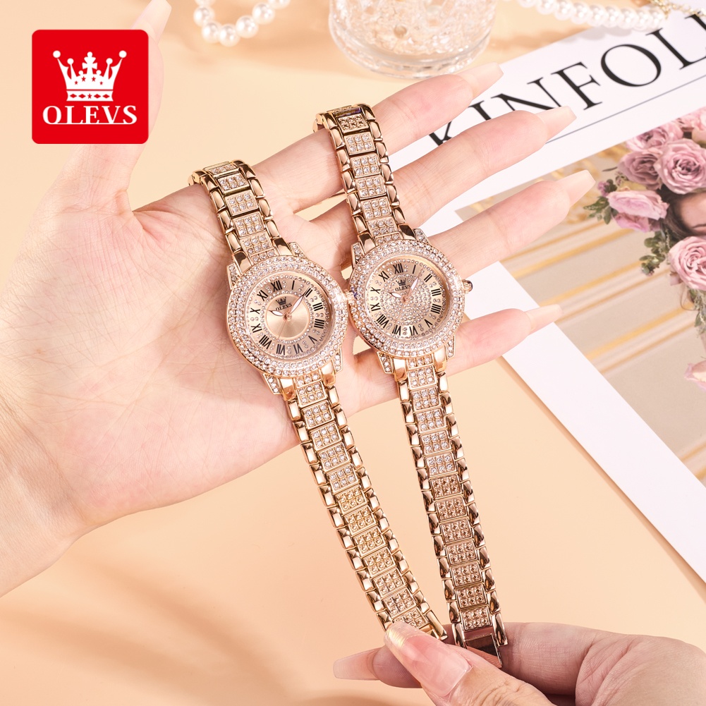 Luxury Women'S Watch - OLEVS Luxe mode dameshorloges Diamanten wijzerplaat