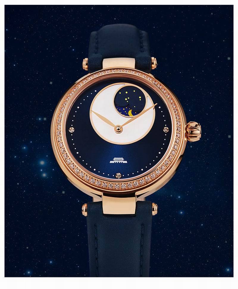 Luxury Watch Moon Phase - Beijing Watch luxe dameshorloge maanfasehorloge minimalistisch
