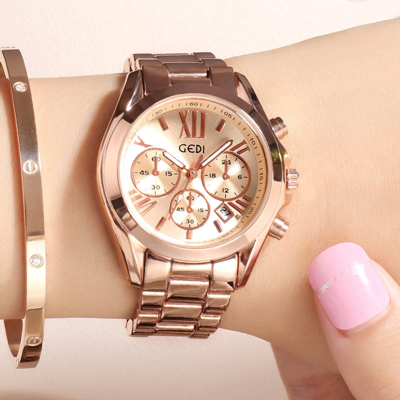 Luxury Watch Unique - Luxe Rose Goud Vrouwen Casual Horloge
