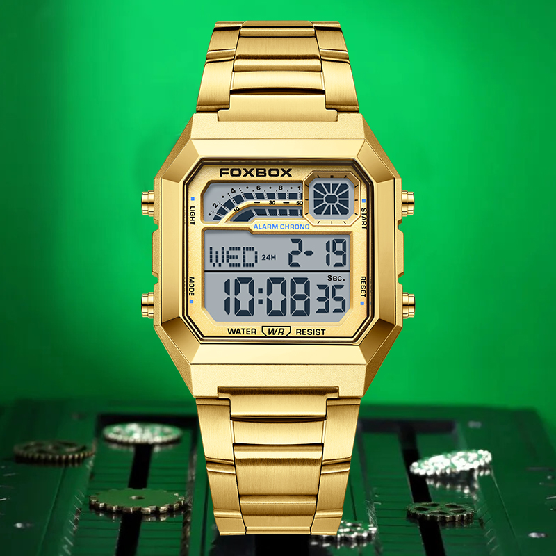 Luxury Watch Hd - FOXBOX LIGE Mode Luxe Digitale Herenhorloge