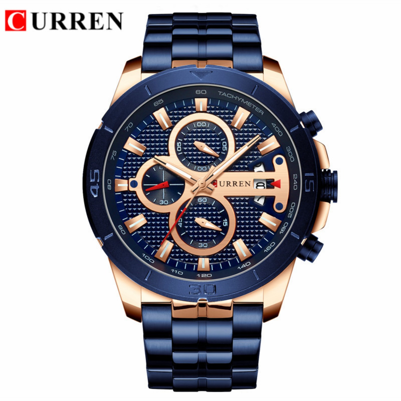 Luxury Watch Brands - CURREN Horloge Mannen Waterdichte Chronograaf Sport
