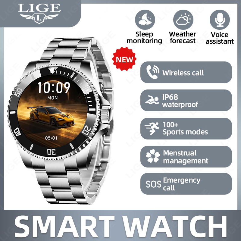 Luxury Watch Hd - LIGE Business Smart Watch Heren Luxe