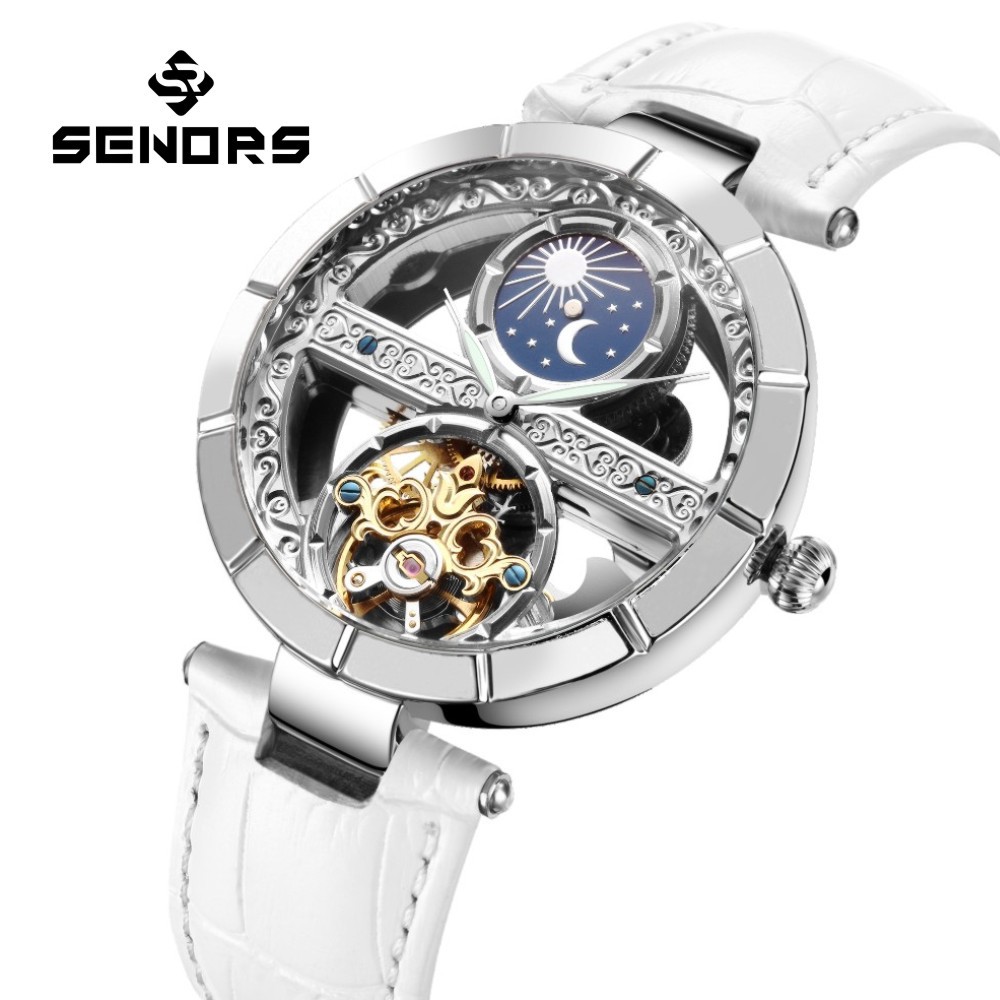 Luxury Watch Moon Phase - Luxe Dames Waterdicht Skelet Tourbillon Mechanische