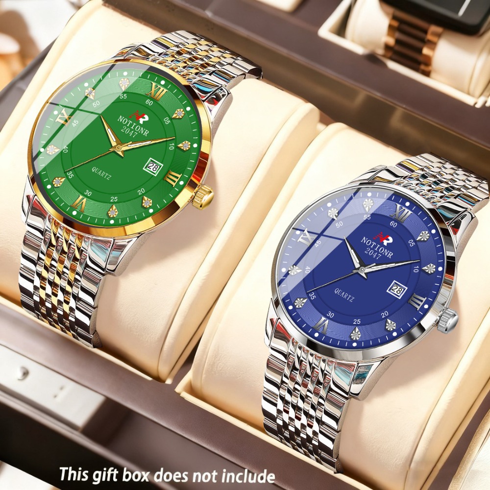 Luxury Watch Straps - 2 stuks klassieke heren quartzhorloges met