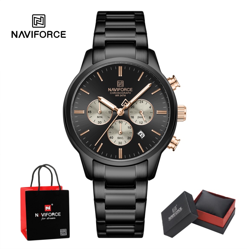Luxury Watch Straps - NAVIFORCE Heren Quartz Chronograaf Horloge Waterdicht