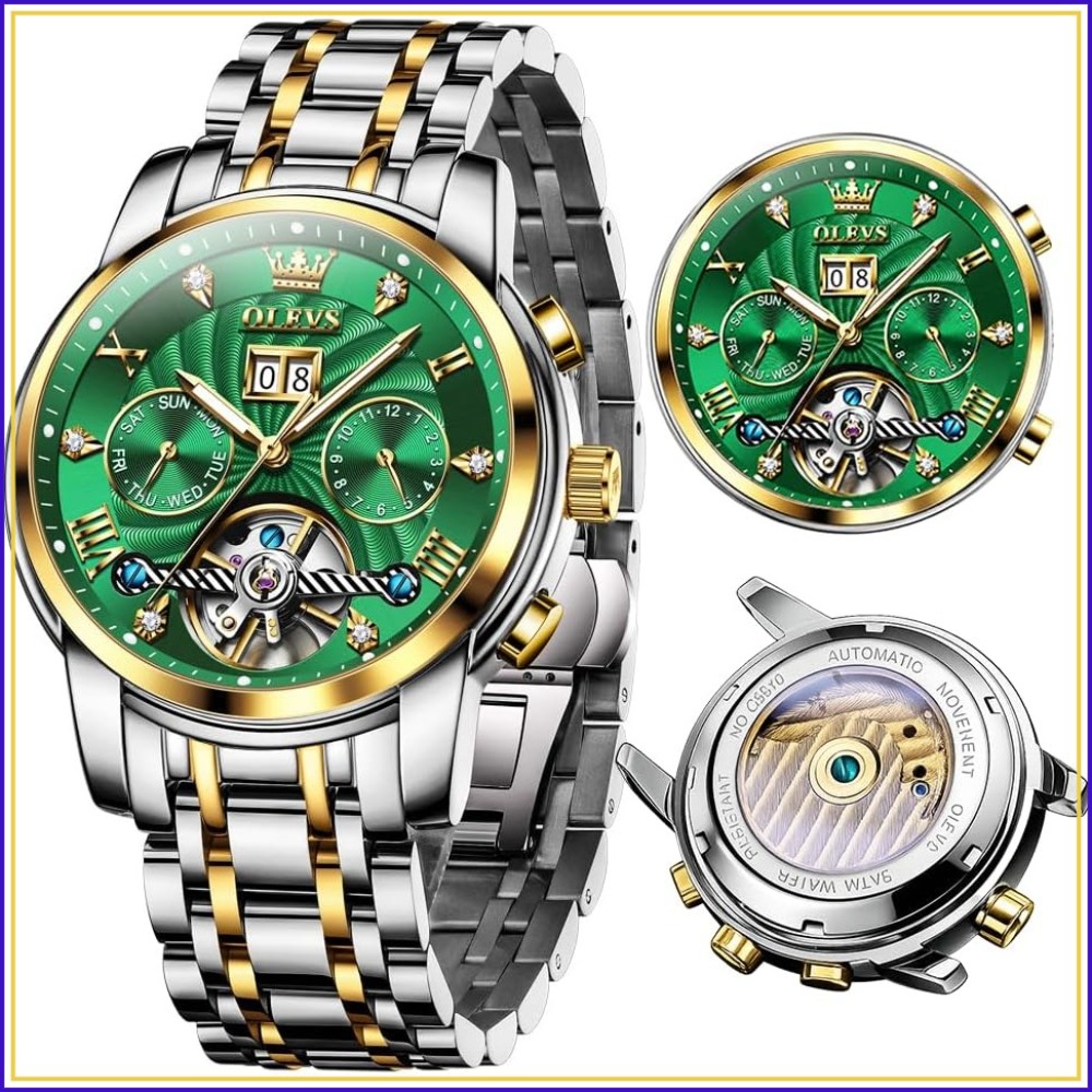 Luxury Watch Image - Analoog quartz luxe diamanten waterdichte chronograaf