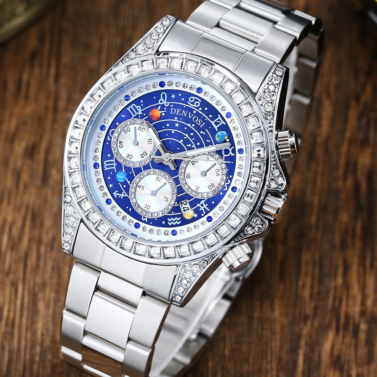 Zodiac Luxury Watch - Nieuw herenhorloge met twaalf dierenriemplaneten, imitatie