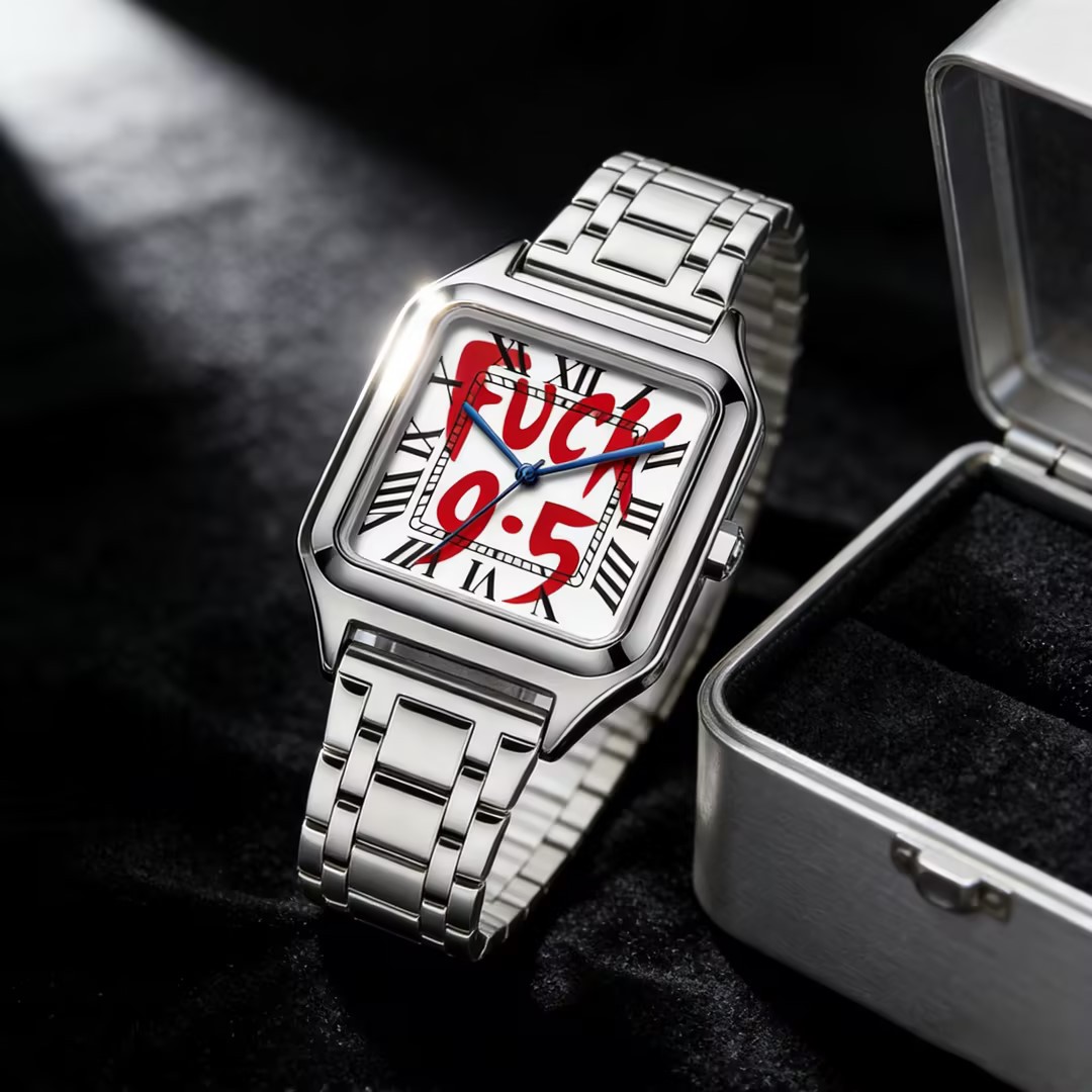 Luxury Watch Cartier - FUCK9.5 Roestvrij staallegering Vierkante wijzerplaat Eenvoudig