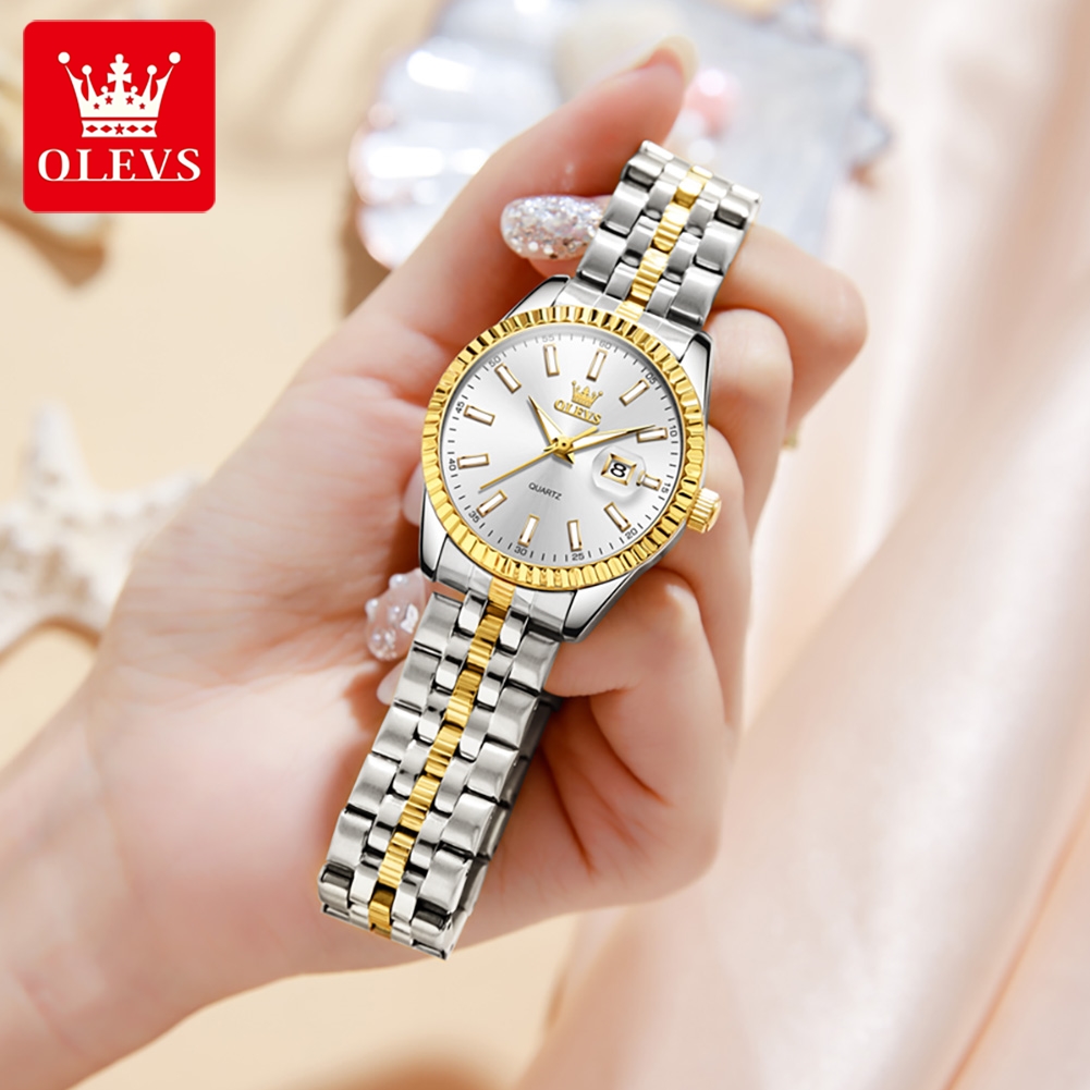 Luxury Watch Hd - OLEVS 5593 Dameshorloge Luxe Merk Kwartshorloge