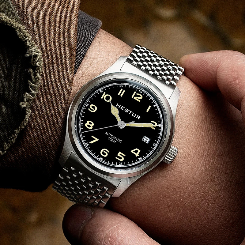 Automatic Pilot Watch - Hestur automatisch mechanisch horloge Pilot heren