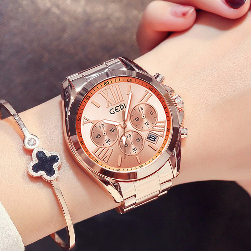 Luxe Rose Goud Vrouwen Casual  - Luxury Watch Unique recensie en prijs