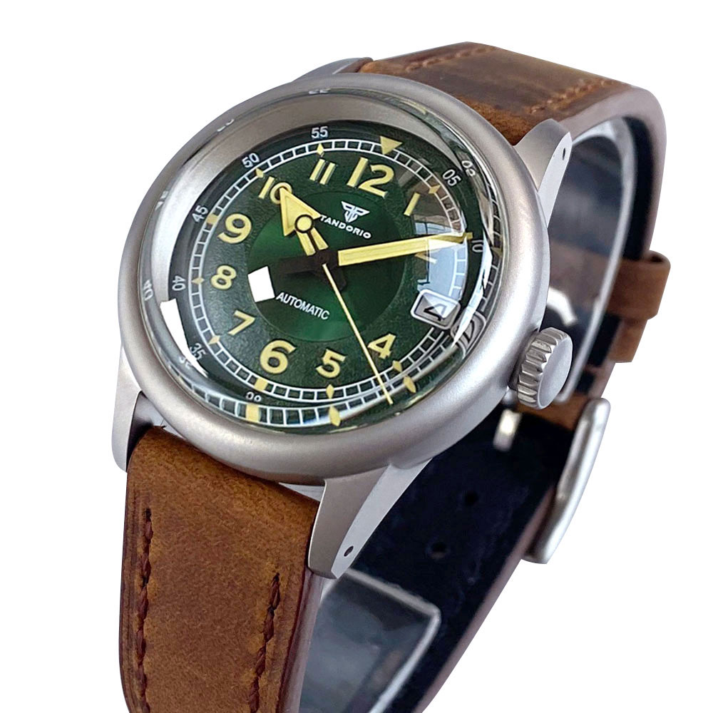 Aangepaste nieuwe 36 mm dubbel - Automatic Pilot Watch recensie en prijs