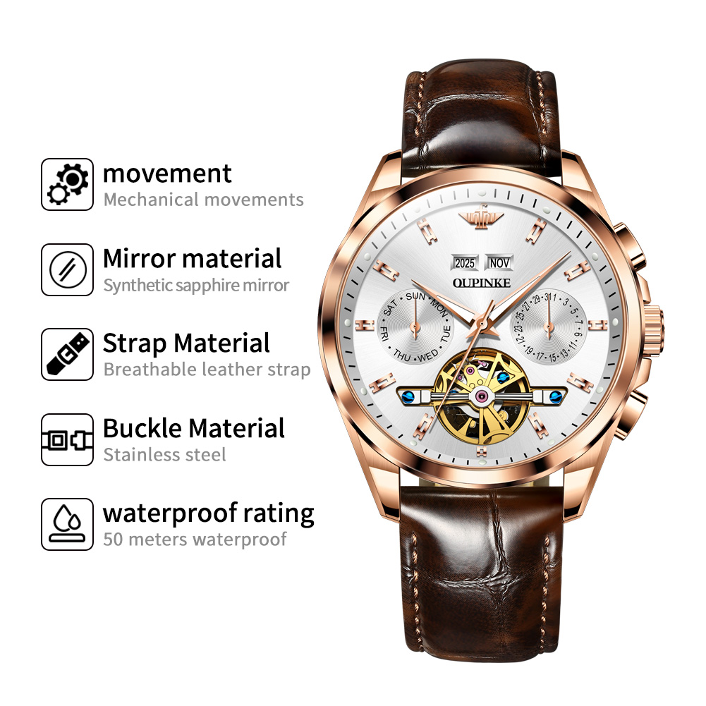 OUPINKE Herenhorloge Luxe merk - Luxury Watch Hd recensie en prijs