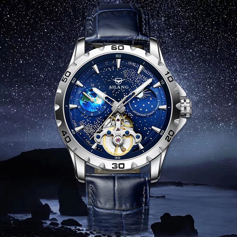 AILANG Herenhorloge met sterre - Luxury Watch Moon Phase recensie en prijs