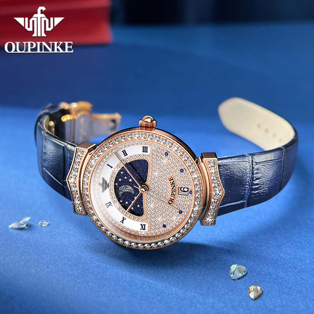 OUPINKE 3216 Dameshorloge Wate - Luxury Watch Moon Phase recensie en prijs