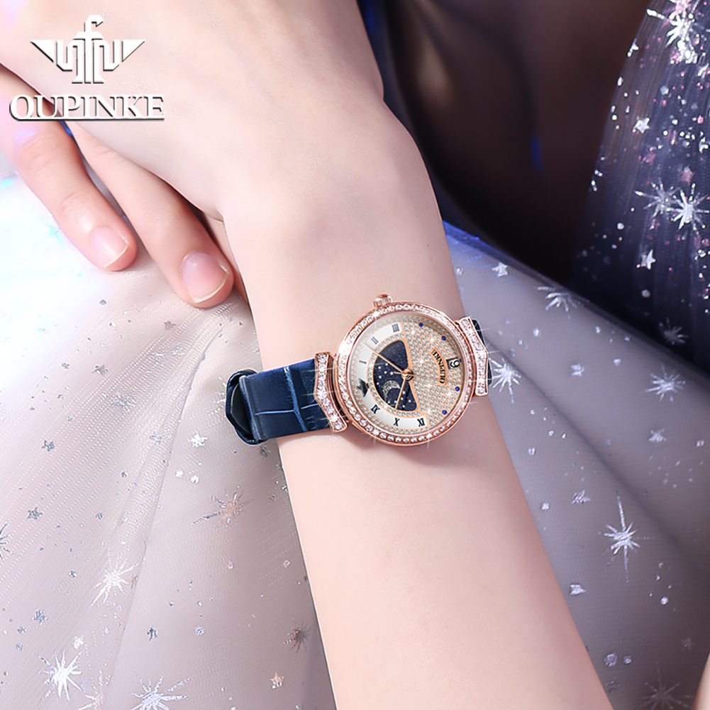 OUPINKE 3216 Dameshorloge Wate - Luxury Watch Moon Phase recensie en prijs