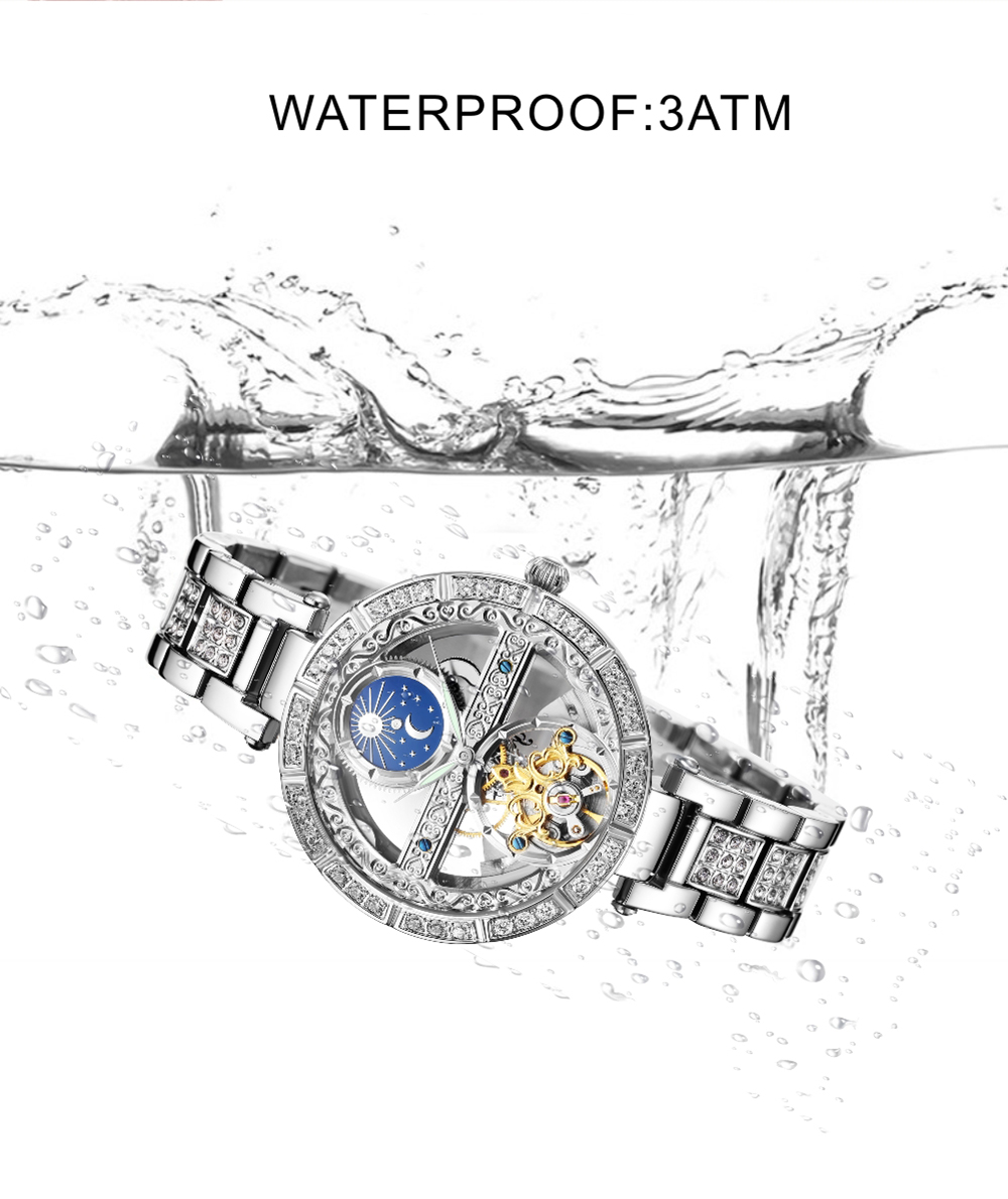 Luxe Dames Waterdicht Skelet T - Luxury Watch Moon Phase recensie en prijs