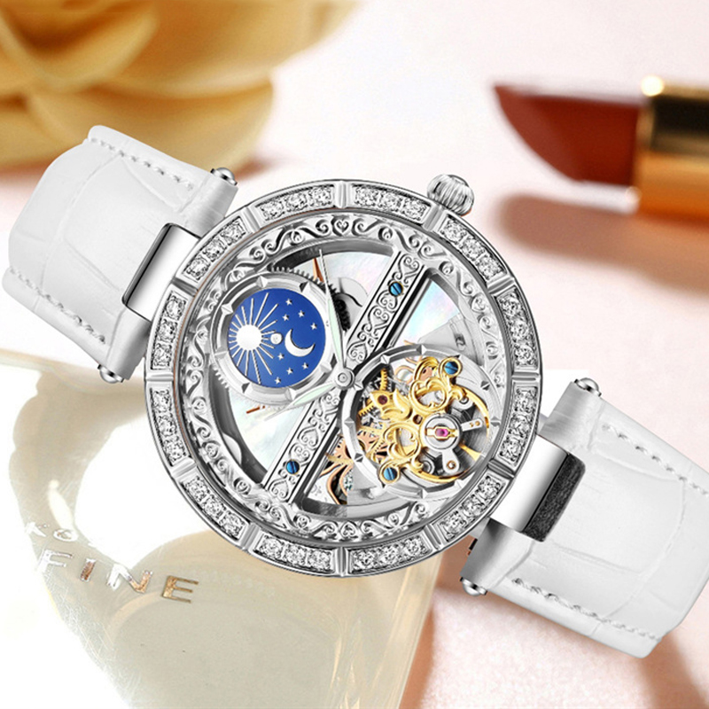 Dameshorloge Automatisch Vrouw - Luxury Watch Moon Phase recensie en prijs