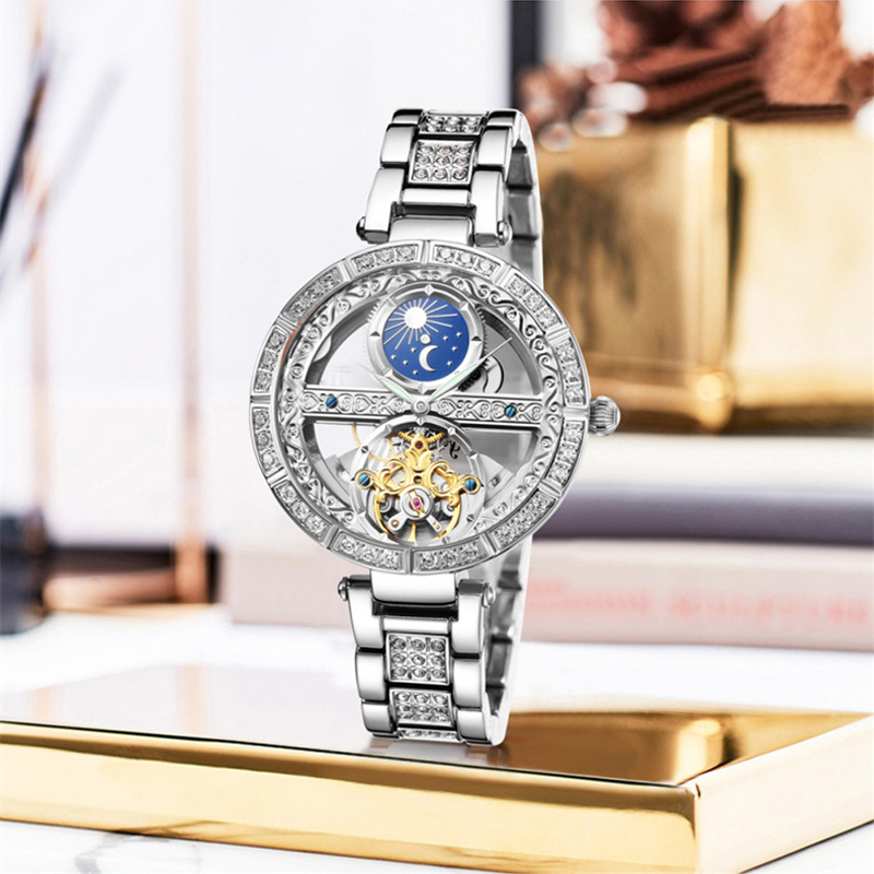 Dameshorloge Automatisch Vrouw - Luxury Watch Moon Phase recensie en prijs