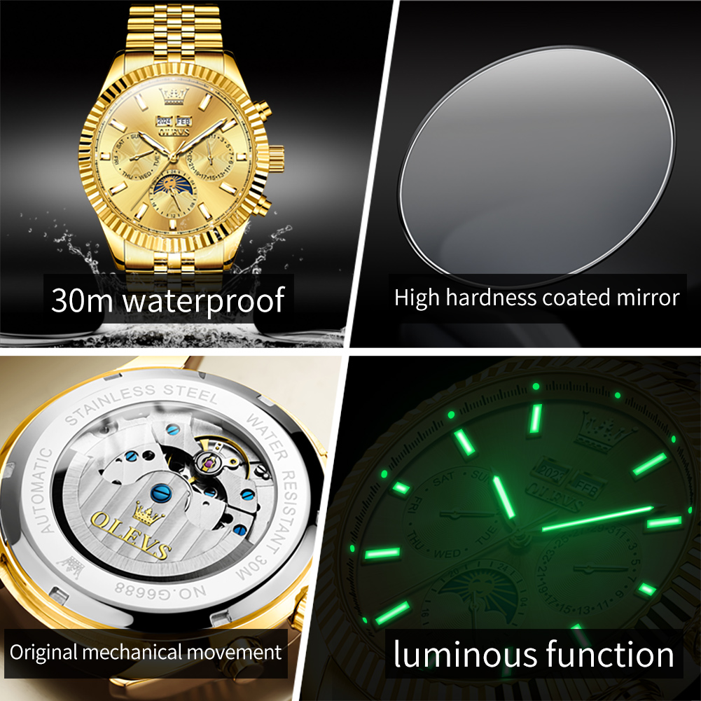 OLEVS 6688 Automatisch horloge - Luxury Watch Hd recensie en prijs