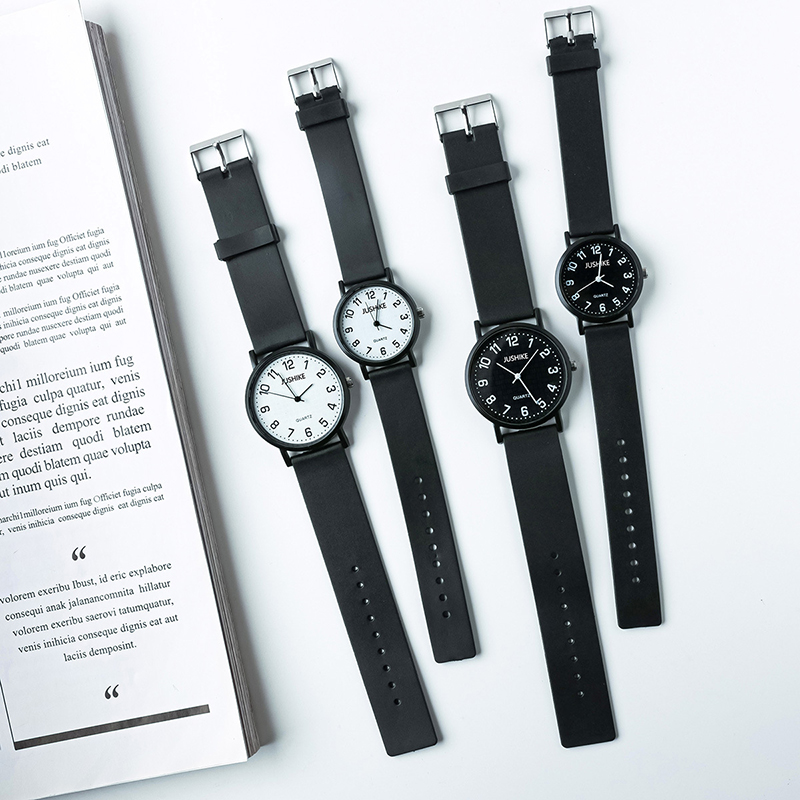 Eenvoudige zwarte horloge quar - Luxury Women'S Watch recensie en prijs