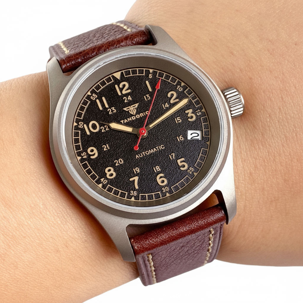 Aangepast horloge Titanium NH3 - Automatic Pilot Watch recensie en prijs